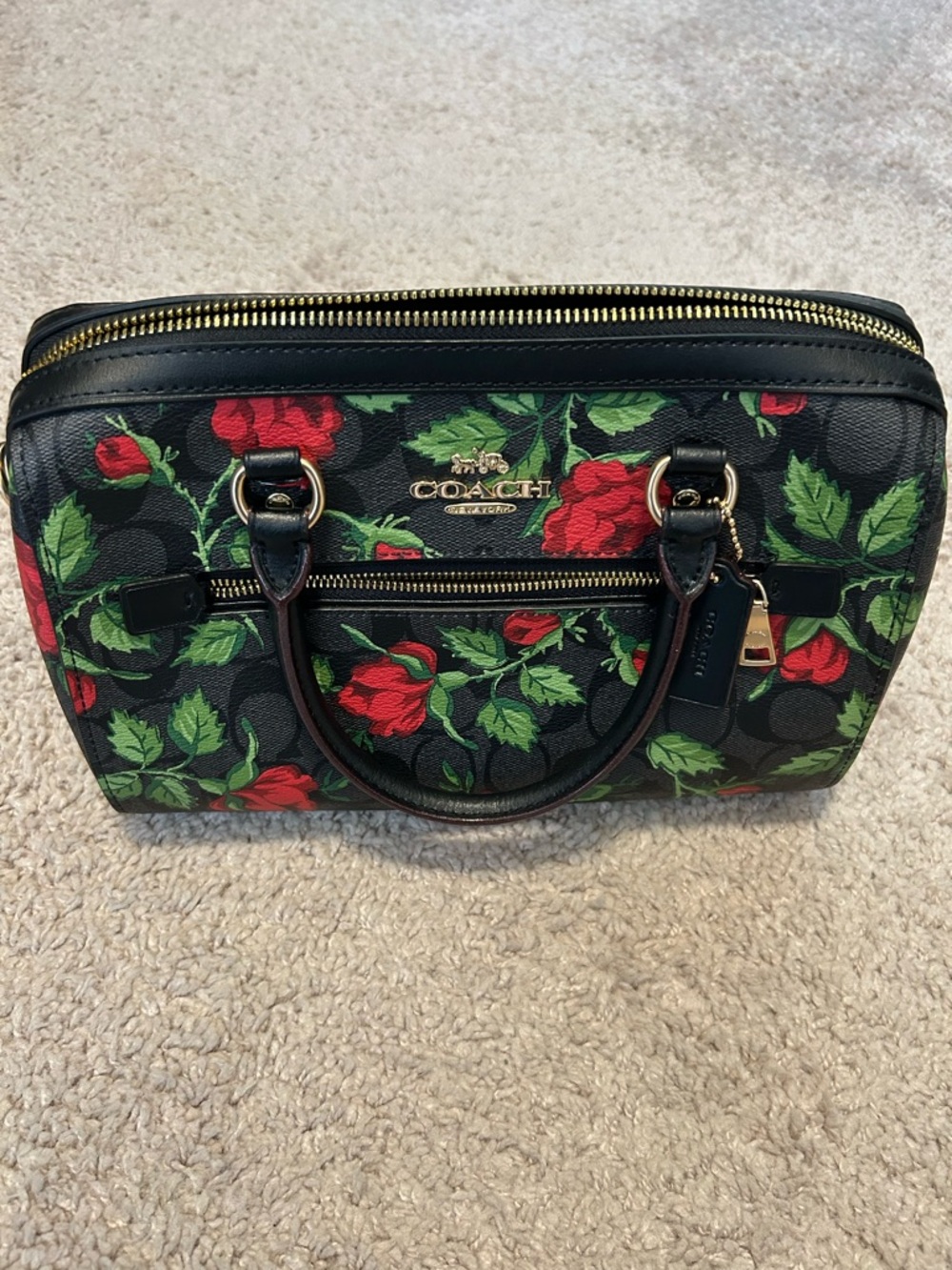 HARD TO FIND Medium COACH Rowan floral roses